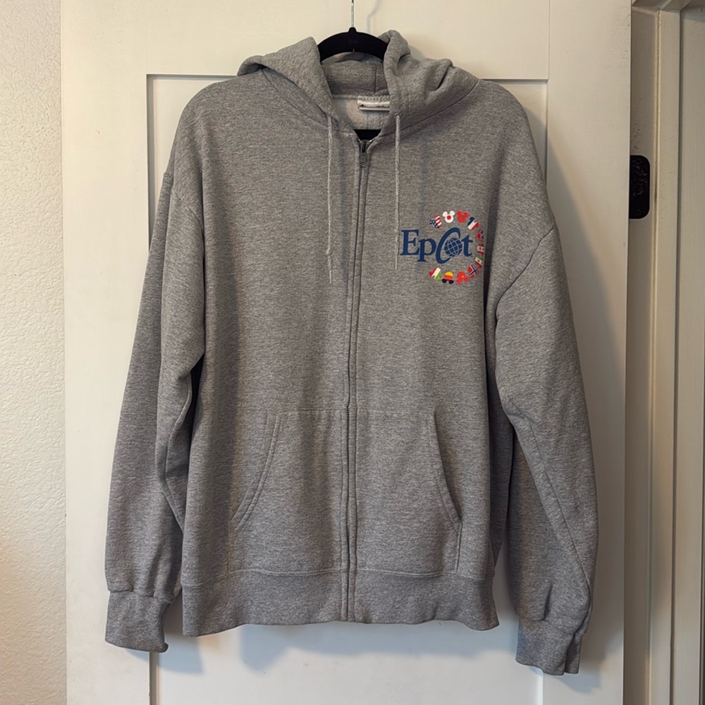 EPCOT WDW Grey Zip-Up